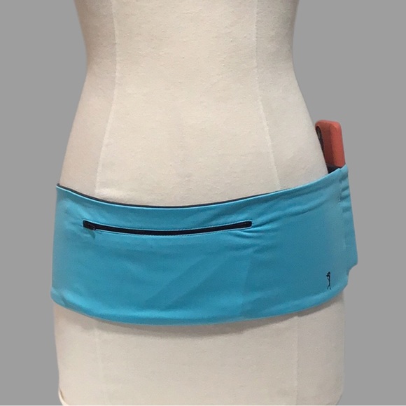 Hips-Sister Left Coast‎ Running Belt, 5” Spandex Hip Band, Pockets, Turquoise - Picture 4 of 8